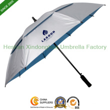 Anti UV Double Layer Canopy Vented Golf Umbrellas (GOL-0027FDA)